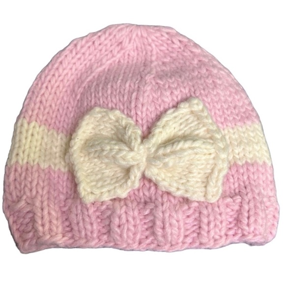 The Blueberry hill - Winter beanie pink and cream - M - Picture 7 of 7